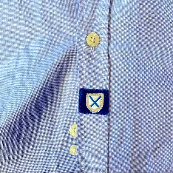 Barbour Tailored Shirt Blue L/S Button Front Nihilo Nisi Duro Large - Picture 6 of 10